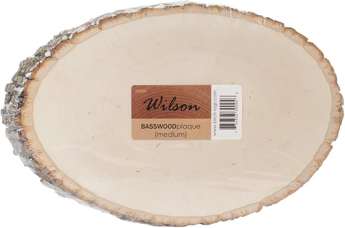 Wilson Basswood Round/Oval Plaque by Wilson