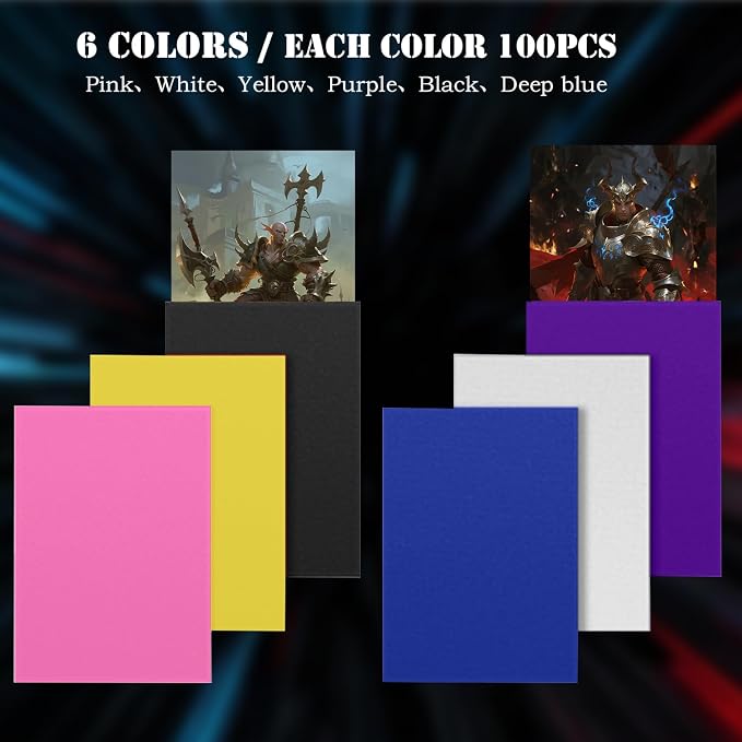 600 Count Card Sleeves for Trading Cards, 6Colors Deck Card Sleeve, Premium - Image 7