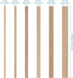 215 PCS Basswood Sticks, Hardwood Square Dowels, Unfinished Wooden Dowels - Image 2