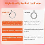 EVERLEAD Locket Necklace, DIY Floating Round Locket Pendant, Living Floating - Image 3