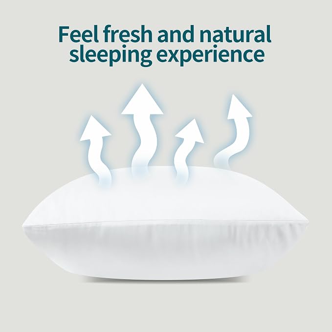 4-Pack Bamboo Viscose Zippered Pillow Cases Queen Size, 400 Thread Count - Image 8