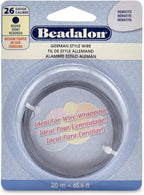 Beadalon German Style Wrapping Wire, Hematite Color, 26 Gauge, 20 m / 65.6 ft by Beadalon