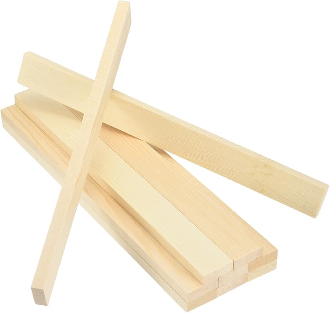 MECCANIXITY 10Pcs Wood Strips Slats, 11/32" x 1‑1/4" x 12" Thin Wood Sticks by MECCANIXITY