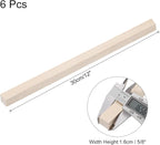 MECCANIXITY 6pcs Wood Sticks, 5/8"x 5/8" x 12" Rectangle Wooden Cube Wood - Image 2