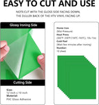 FUNKAKA Fruit Green HTV Heat Transfer Vinyl Sheets, 10 Sheets Sticky HTV Vinyl - Image 3