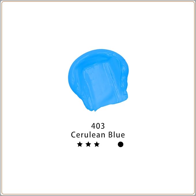 Artecho Blue Acrylic Paint, Cerulean Blue Paint Tubes, Art Craft Paints - Image 2