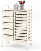 BECOMFORT 15-Drawer Rolling Cart by BECOMFORT