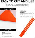 FUNKAKA Fluorescent Orange HTV Heat Transfer Vinyl Rolls - Image 2