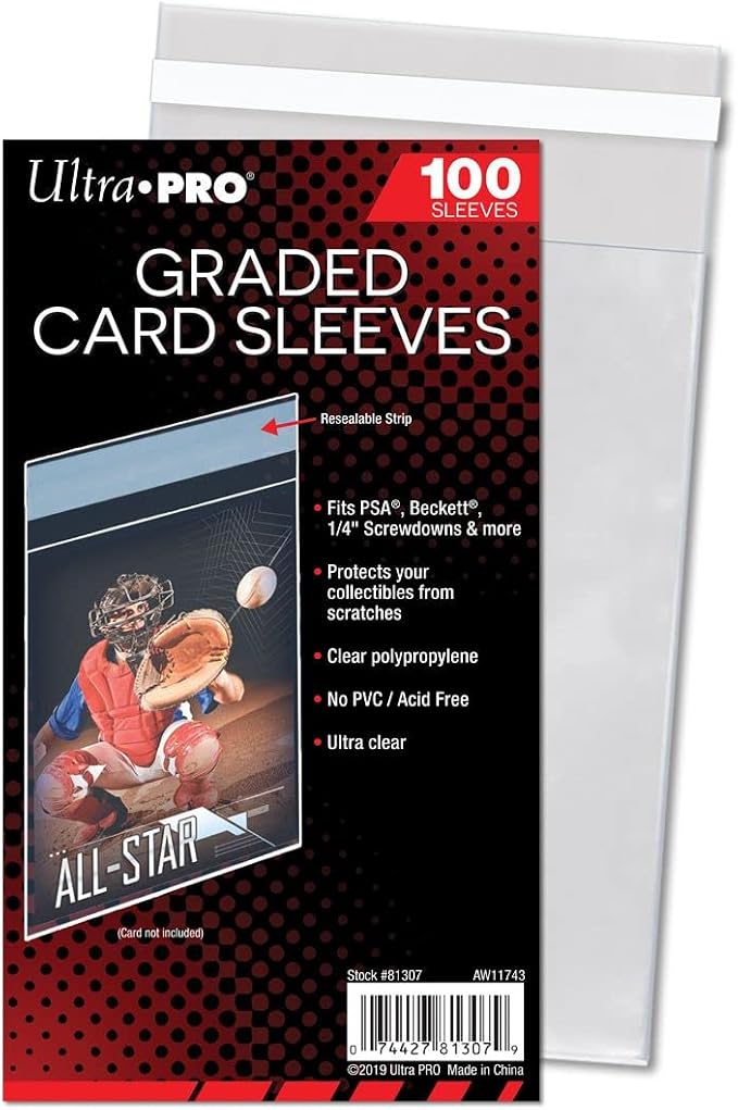 Ultra Pro - Graded Card Sleeves Resealable, Crystal Clear Premium Graded by UltraPro