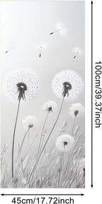 IVN Privacy Window Film Stained Glass Window Cling Dandelion Decorative Static - Image 3
