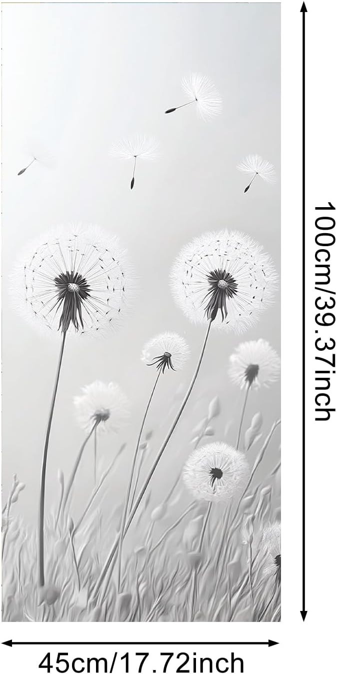 IVN Privacy Window Film Stained Glass Window Cling Dandelion Decorative Static - Image 3