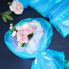 Sky Blue Iridescent Organza Fabric - Image 9