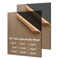 KINLINK 12x16 Plexiglass Sheets 1/8 inch Thick - 3mm Black Transparent Cast by KINLINK