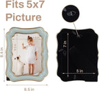 PHAREGE 5x7 Vintage Picture Frame Green Gold | Ornate Antique Picture Frame - Image 2