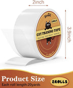 Lzerking Clear Double Sided Tape 2 Rolls Clear Removable Wall Safe Heavy Duty - Image 6