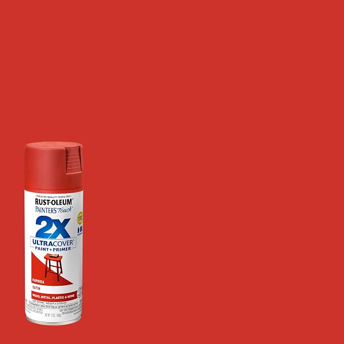 Rust-Oleum Painter's Touch 2X Ultra Cover Spray Paint, Satin Paprika | Indoor - Image 2