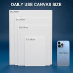 Artkey Canvas Panels 4x12 Inch 12-Pack, 10 oz Primed 100% Cotton White Blank - Image 6