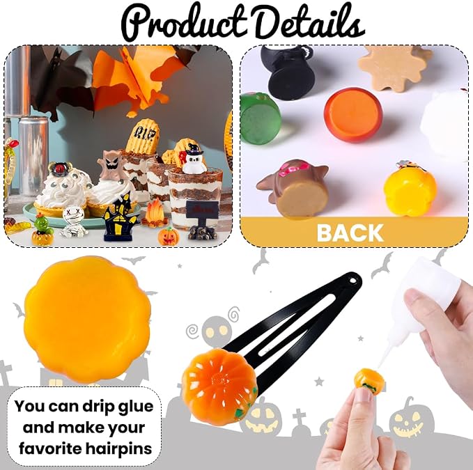 50pcs Halloween Mini Resin Figures 50 Styles Tiny Resin Figurines Little Small - Image 4