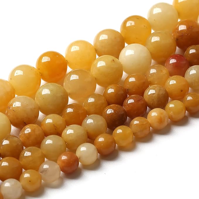 10mm 38pcs Natural Yellow Aventurine Jade Beads Round Loose Beads Energy - Image 2