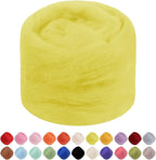 JeogYong Needle Felting Wool, 1.76oz Wool Roving Chunky Wool Yarn, Lemon Yellow by JeogYong