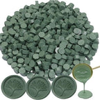 300 Pcs Wax Seal Beads, Olive Green Sealing Wax Beads, Refilling Octagon Wax by Unknown