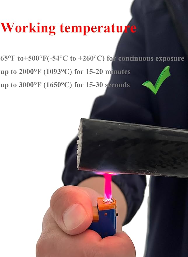 YAMAKATO 3/8" ID Heat Shielded Fire Thermo Armor Fire Sleeve Silicone Coated - Image 3