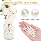 Pearl Beads for Craft, Anezus 500pcs Ivory Faux Fake Pearls, 10 MM Small Sew on - Image 3