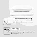 Love's cabin King Size Comforter Set White, 7 Pieces King Bed in a Bag - Image 7