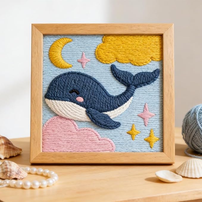 INFUNLY Cute Whale Punch Needle Kit - Image 6