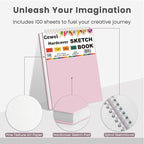9"x12" Sketchbook Pink, 1 Pack-100 Sheets Cute Sketchbook - Image 4