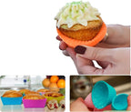 Silicone Cupcake Liners Baking Cups Non-Stick Jumbo Reusable Muffin Molds Bento - Image 2