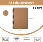 24 Pack A5 Spiral Notebook, Soft Cover, Blank Sketch, Wire-Bound Journal - Image 2