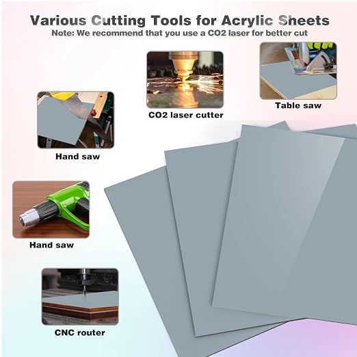 Adrattnay Gray Acrylic Sheets 1/8" Thick, - Image 5