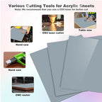 Adrattnay Gray Acrylic Sheets 1/8" Thick, - Image 5