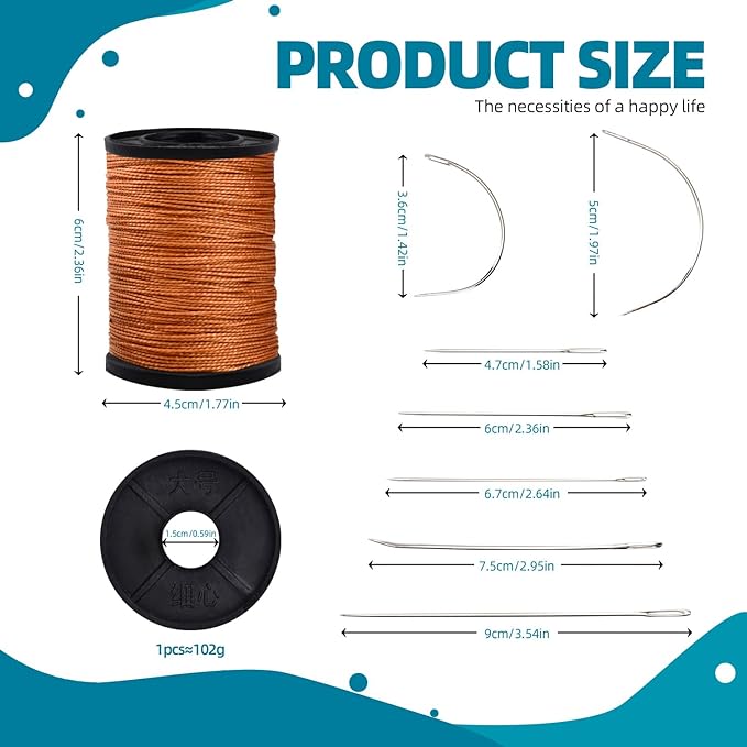 Topus Extra Strong Upholstery Repair Sewing Thread Kit and Heavy Duty Household - Image 5