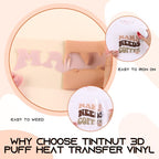 Tintnut Light Taupe Puff Heat Transfer Vinyl Roll, easy cut & weed, stretch - Image 3