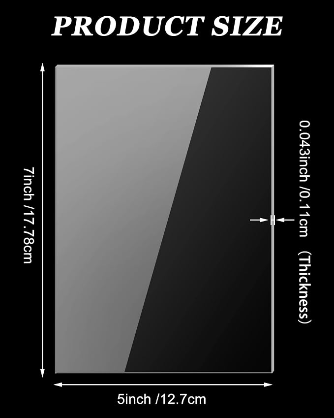 120 Pieces 1mm Thick Acrylic Sheets 5 x 7 Inch Acrylic Clear Sheet - Image 2