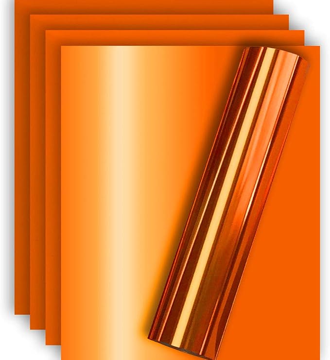 Orange Foil HTV Heat Transfer Vinyl by TvinylWarehouse