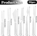 30Pcs Plastic Spatula Palette Knives Set, Pallete Knife Thin and Flexible Art - Image 2