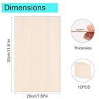12 Pack Basswood Sheets 12 x 8 x 1/13 Inch Thin Plywood Balsa Wood Boards - Image 2