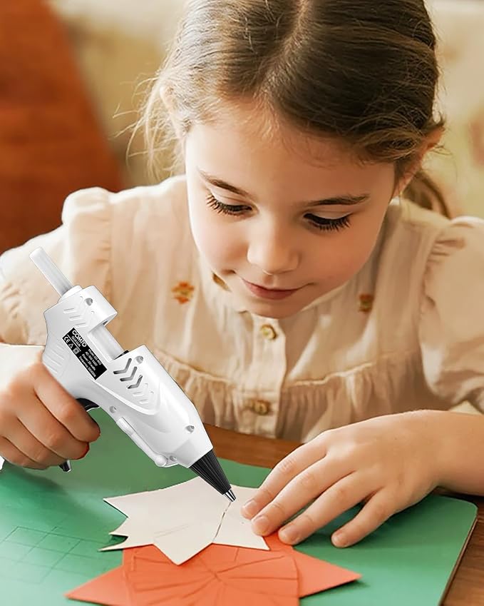 Mini Hot Glue Gun with 30 Glue Sticks, Precision Glue Flow, Extra-Long 55" Cord - Image 4