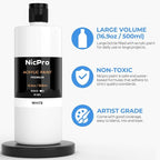 Nicpro White Large Acrylic Paint, Rich Pigments, Non Toxic Craft Paint - Image 2