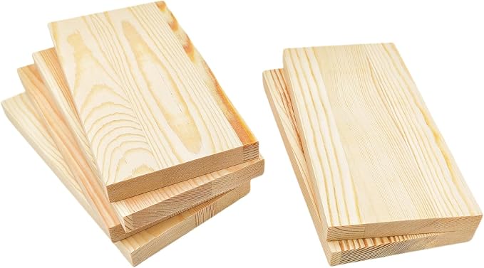 6PCS Rectangle Wood Boards Unfinished Wood Blocks - Image 6