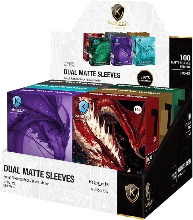 600PCS MTG Card Sleeves, Katomula 6 Colors Dual Matte Card Sleeve by Katomula
