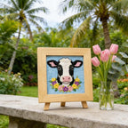 INFUNLY Cow Punch Needle Kit Dairy Cattle DIY Embroidery Punch Needle Set - Image 7