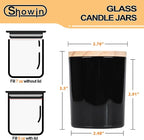 SHOWIN Thick Candle Jars for Making Candles 16 Pcs, 7 OZ Empty Jars - Image 4