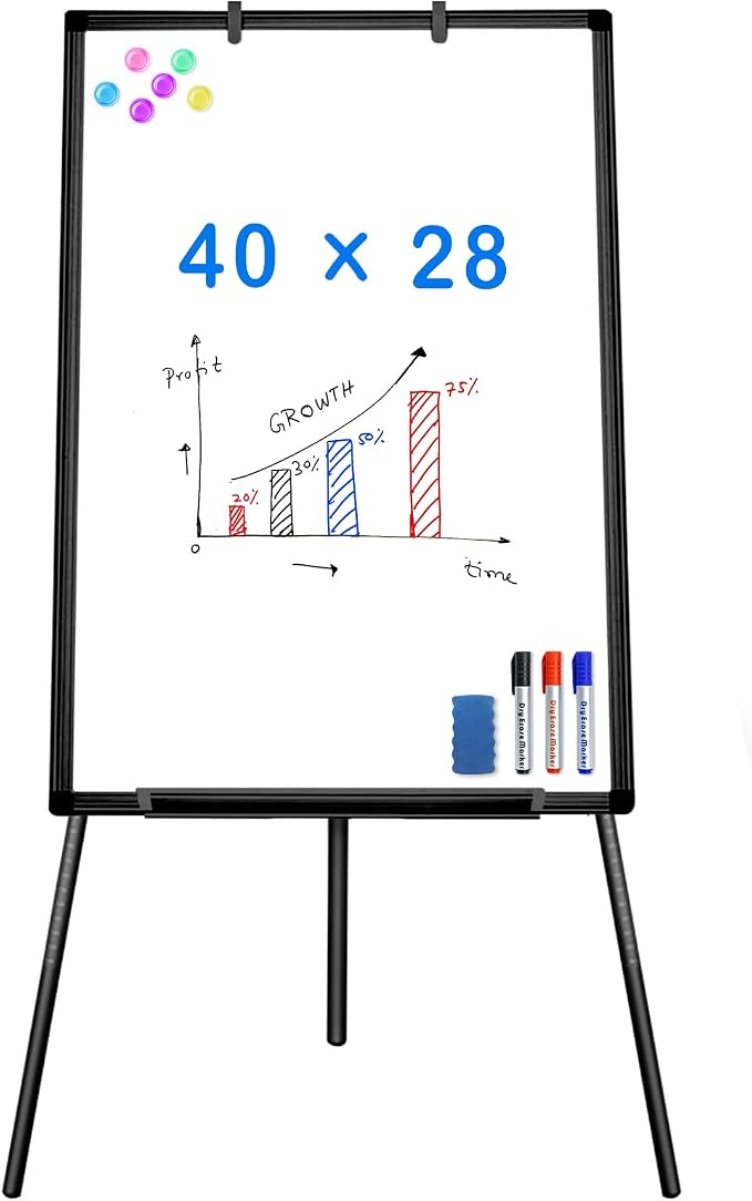 Maxtek Easel Whiteboard 40 x 28, Stand Tripod by Maxtek