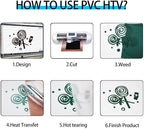 guangyintong Dark Green Heat Transfer Vinyl HTV Rolls - Image 5
