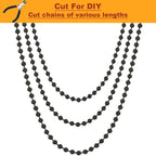 Jishi Steel Ball Chain Bead Dog Tag Chain Beaded Necklace Chains - Image 4