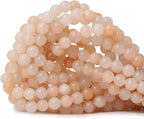 45PCS 8mm Natural Pink Aventurine Gemstone Round Loose Beads Stone Beads by CHEAVIAN